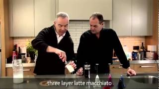 aerolatte  milk frother makes three layer caffè latte macchiato [upl. by Eiramadnil]