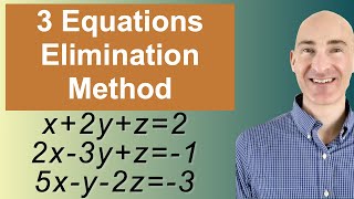 Solving Systems of 3 Equations Elimination [upl. by Ethelind]