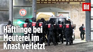 Gefängnismeuterei Polizei stürmt Knast in Thüringen  JVA Untermaßfeld [upl. by Otilegna]